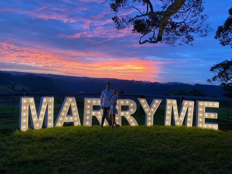 Marry me 1.2m light up letters